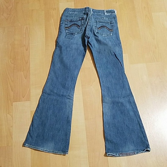 Silver Jeans Patchwork Flare Jeans Sz 26 - Picture 1 of 6